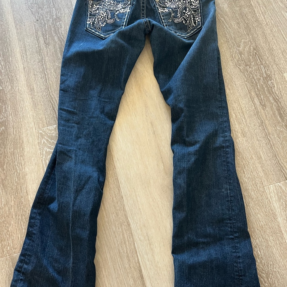 Miss Me Blue Flare Wide Leg Jeans